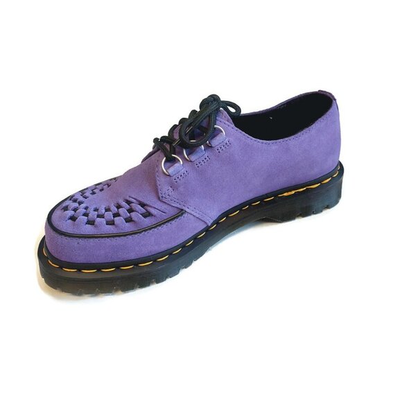 Dr Martens Mens 9 Womens 10 Ramsey Woven Suede Creepers Shoes Twilight Purple - Picture 3 of 8